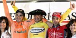 Das Siegerpodest der Baskenland-rundfahrt 2007: Sanchez, Cobo, Vicosos